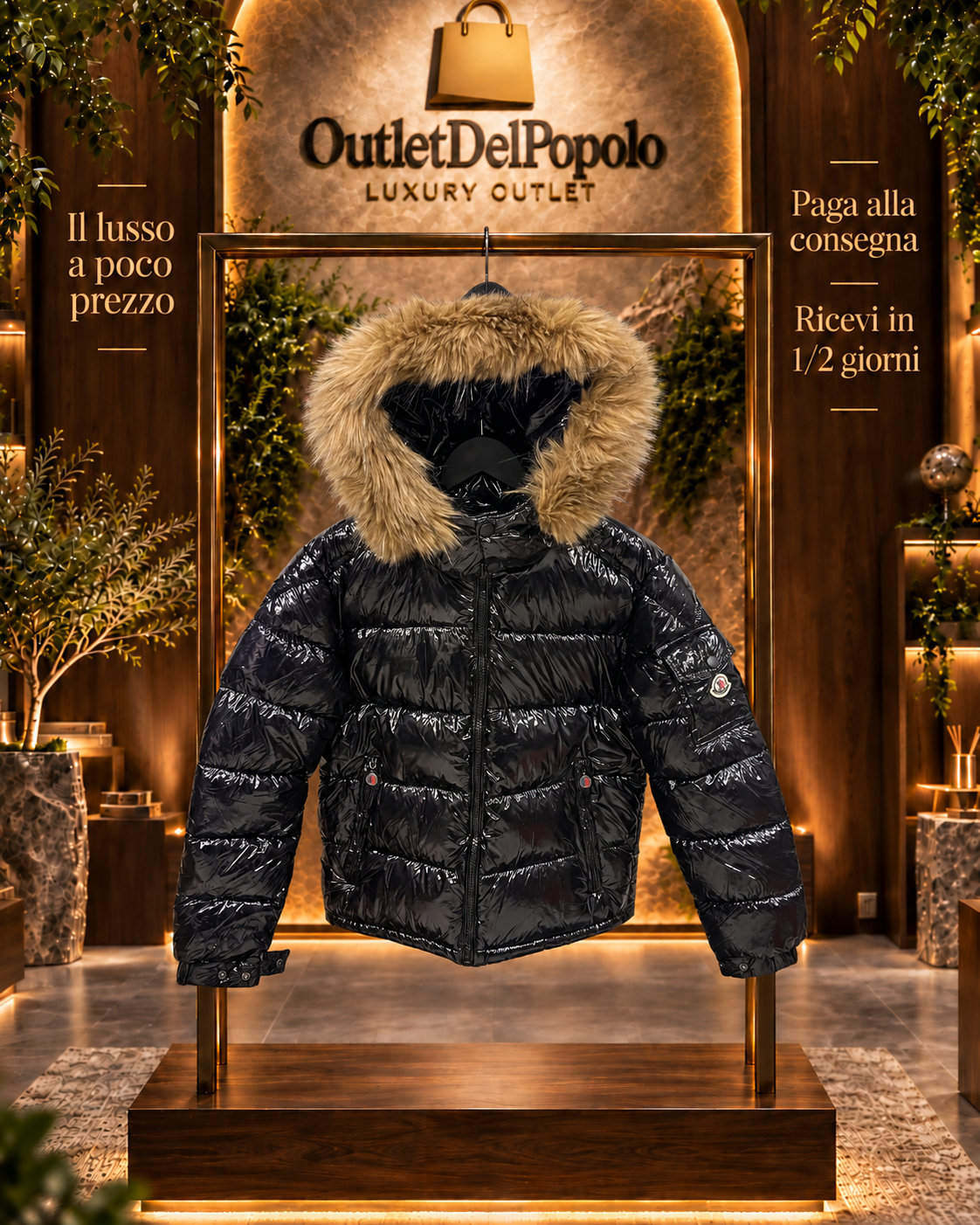Giubbino Moncler Maya Pellicciotto