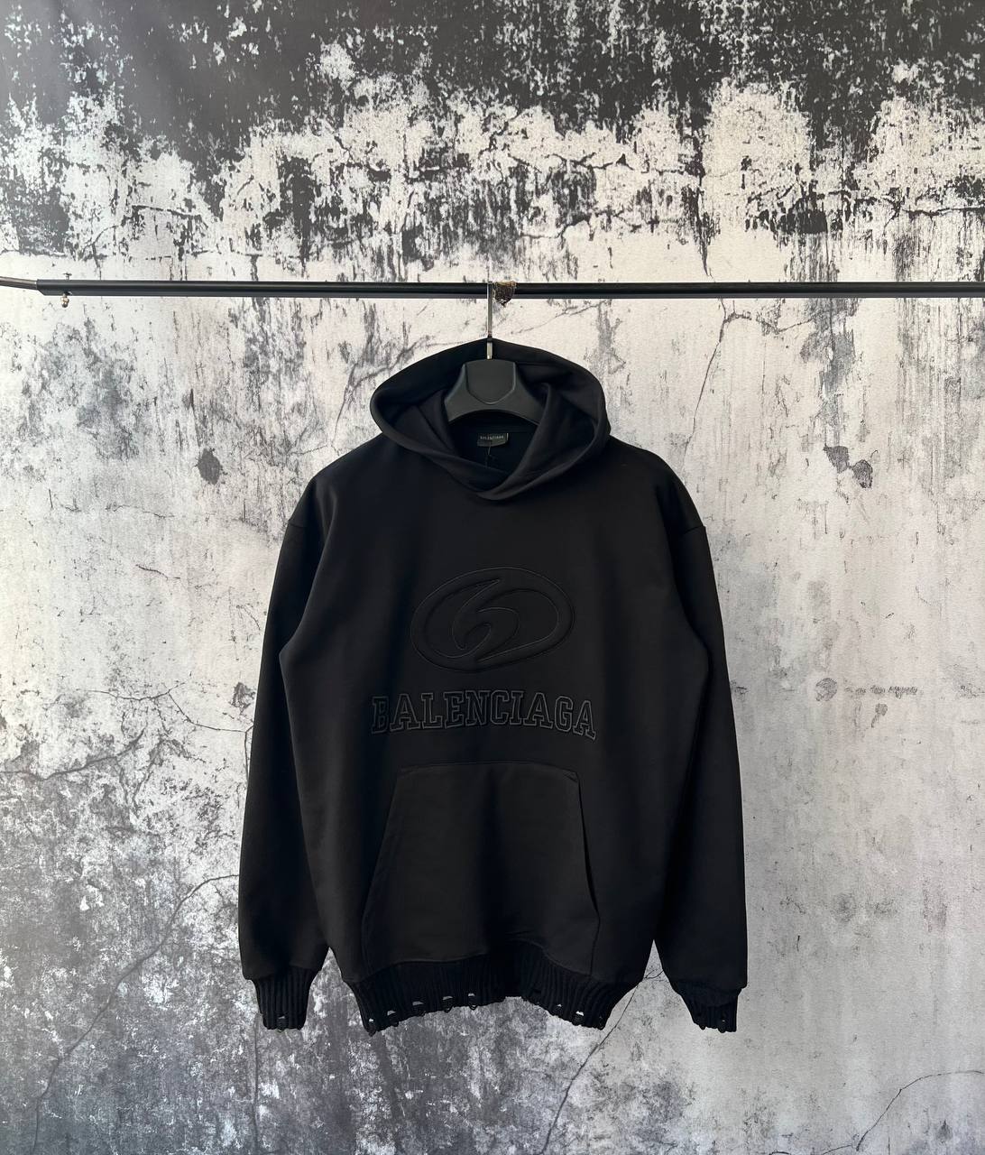 Felpa Balenciaga Cappuccio Rilievo