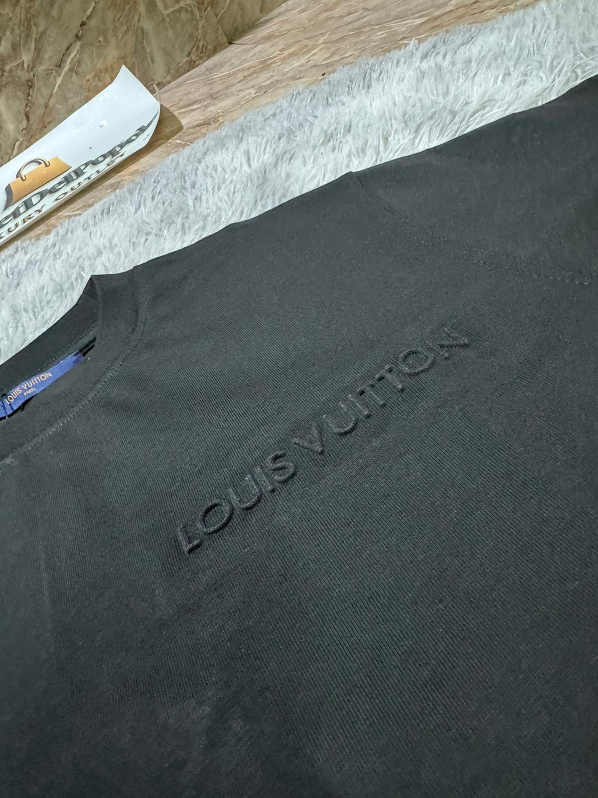 T-Shirt Lv Rialzata con manica monogram