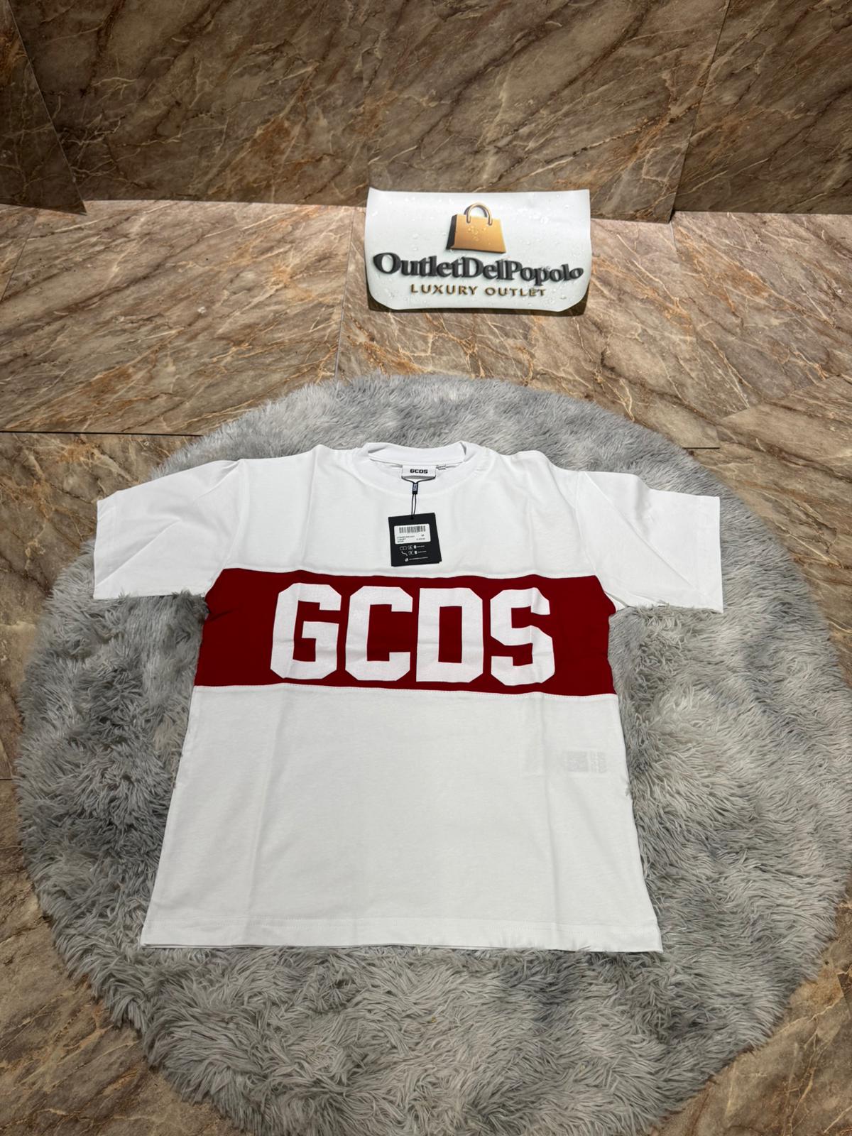 T-Shirt Gcds Bianca e Rossa 2026