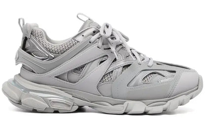 Lace-up low-top track sneakers Grey outletdelpopolo