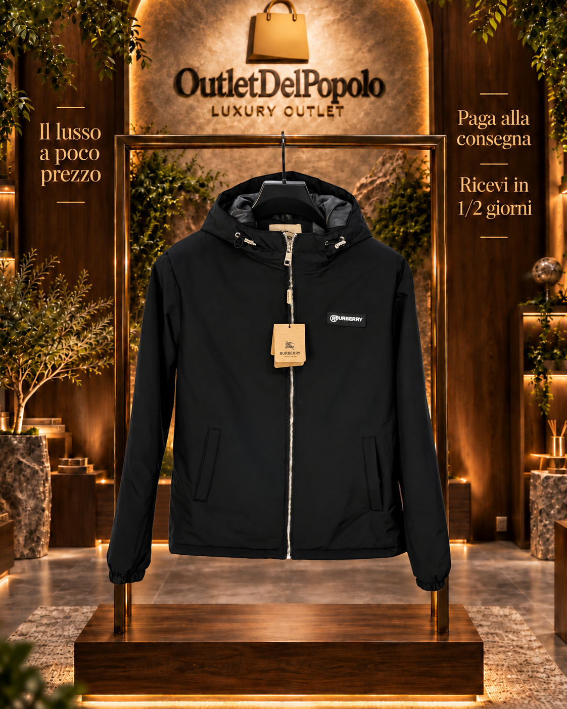 Giubbino Autunnale Burberry Black