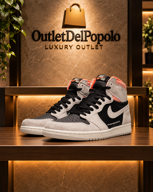 Nike Air Jordan 1 Retro High Neutral Grey Hyper Crimson