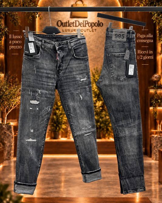 JEANS DSQUARED NERO