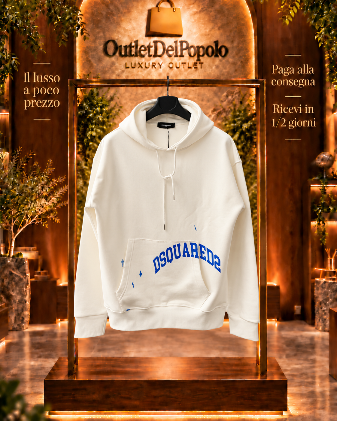 Felpa Cappuccio Dsquared 2