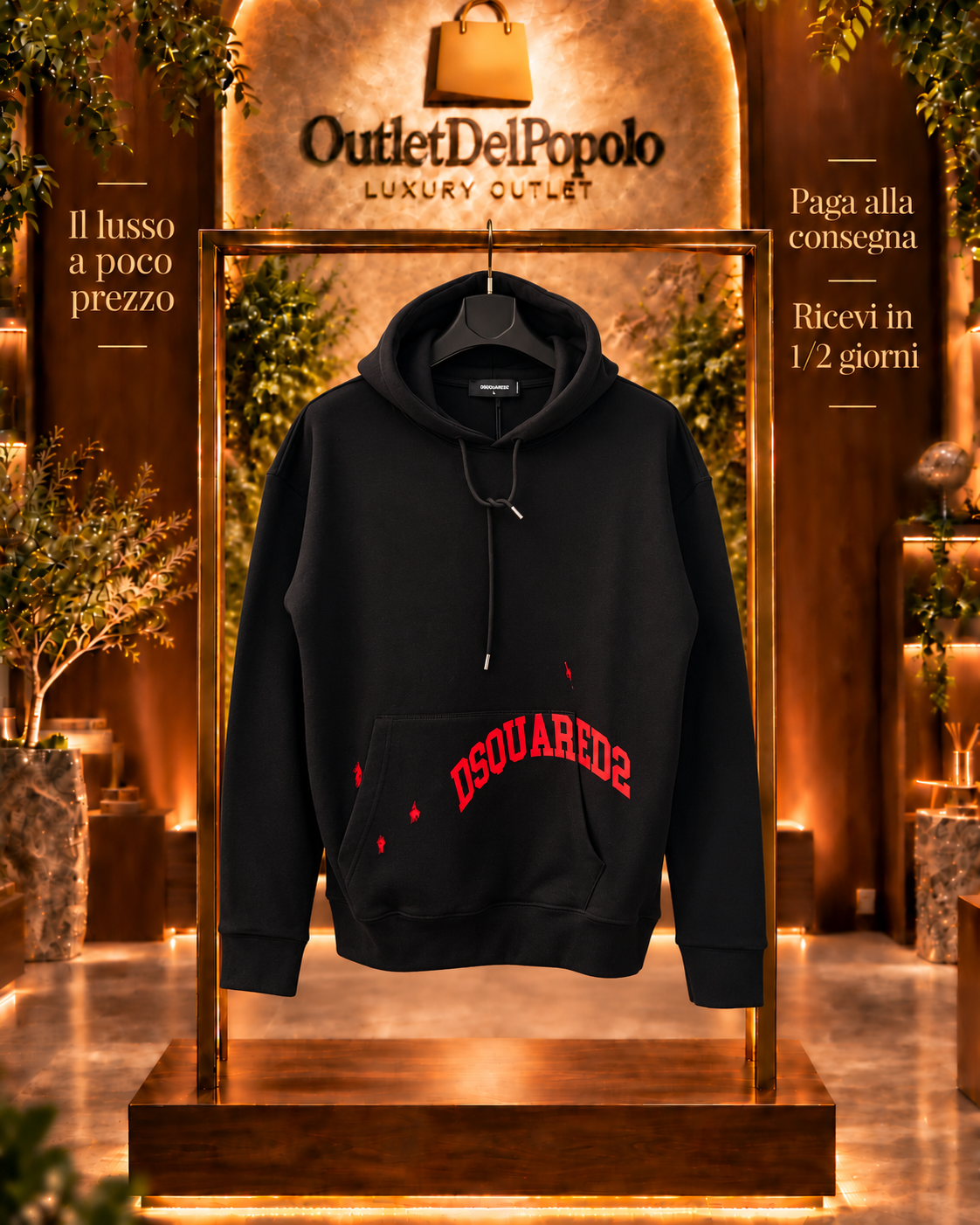 Felpa Cappuccio Dsquared 2