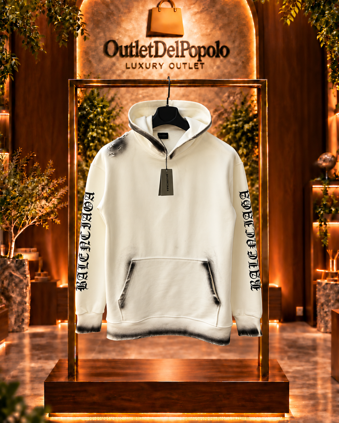 Felpa Balenciaga Cappuccio