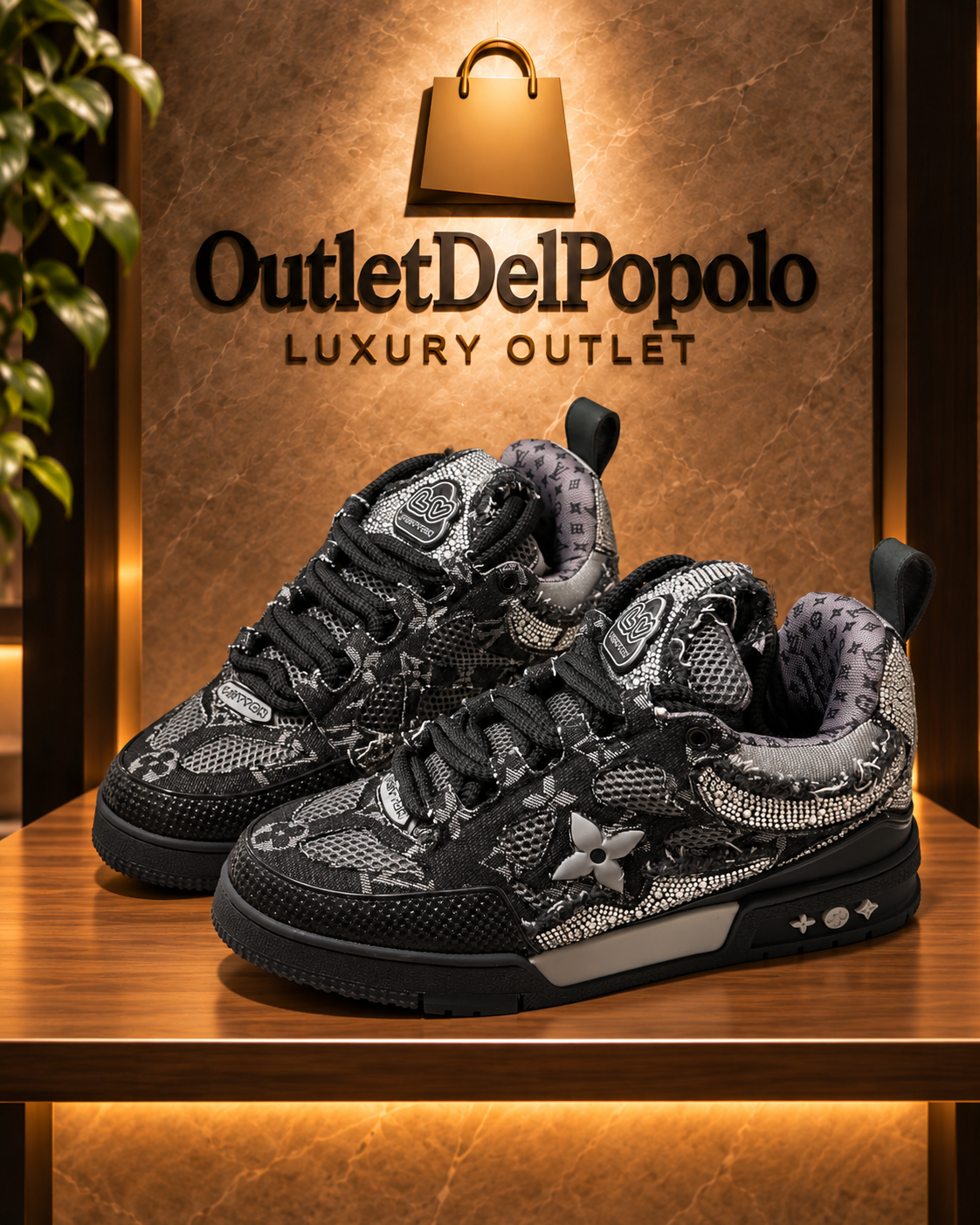 Skate Grigia Glitter