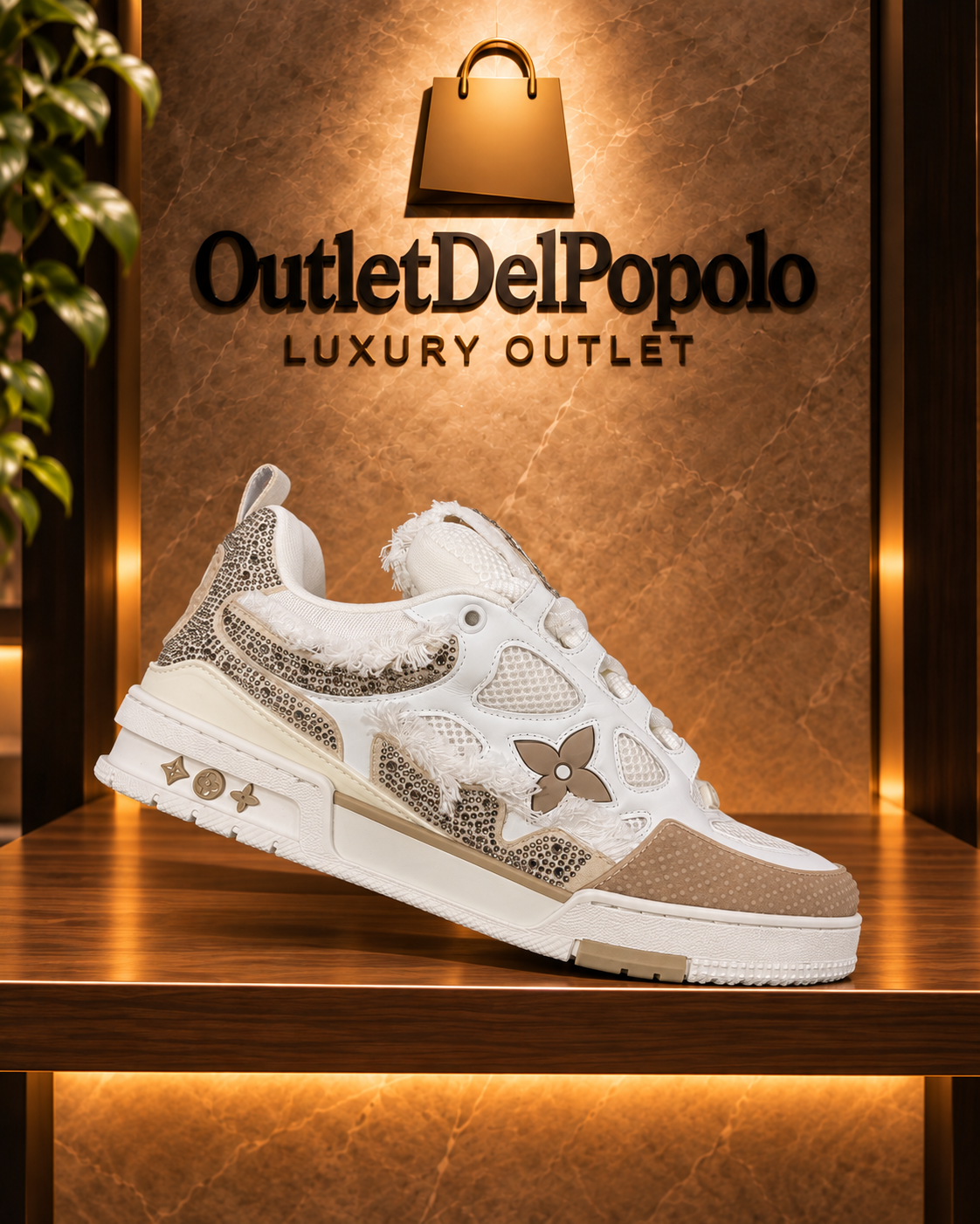 Skate Beige Glitter
