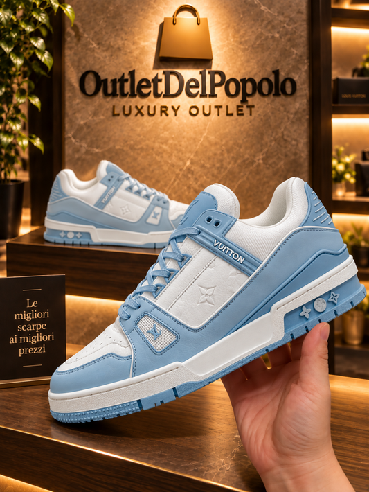 Trainer Low White Sky Blue