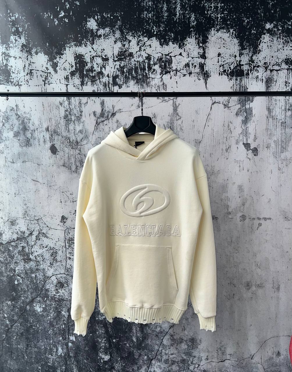 Felpa Balenciaga Cappuccio Rilievo