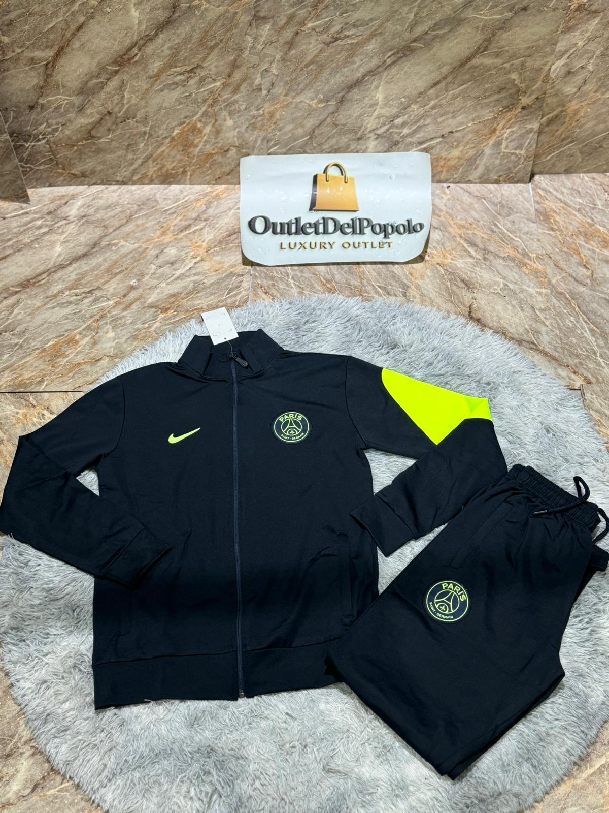 Tuta Psg Nera e fluo giallo