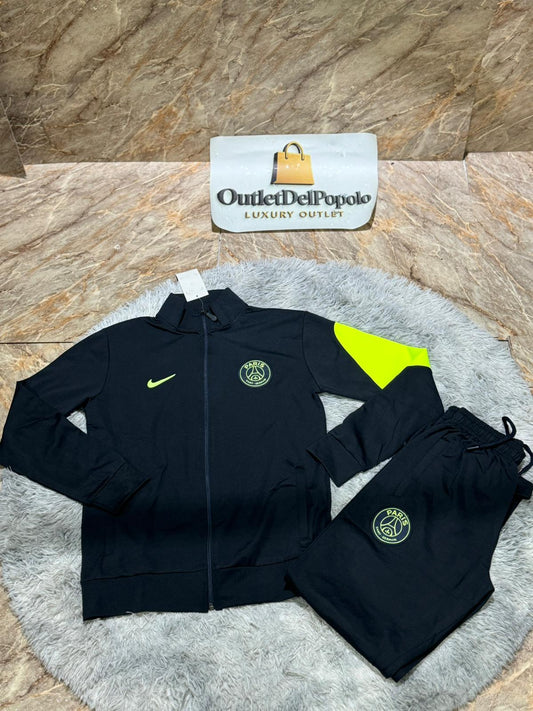 Tuta Psg Nera e fluo giallo