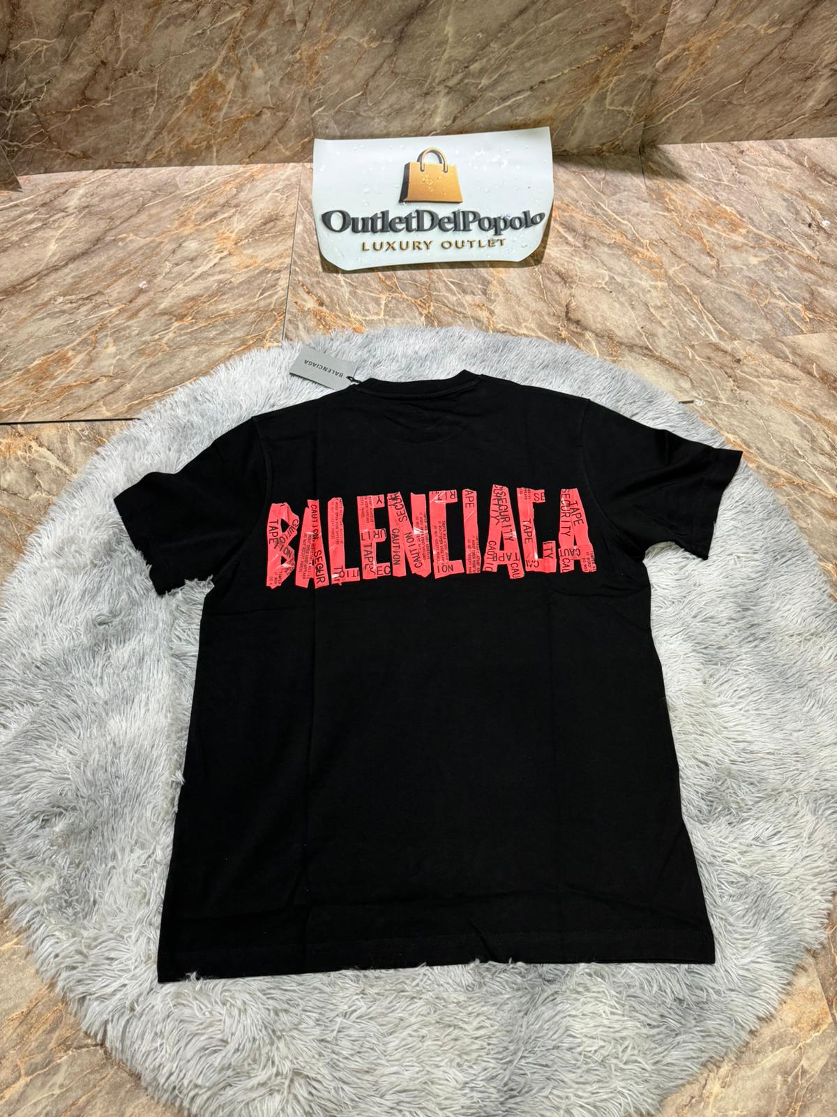 T-Shirt Balenciaga CartoonRED