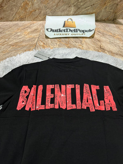 T-Shirt Balenciaga CartoonRED