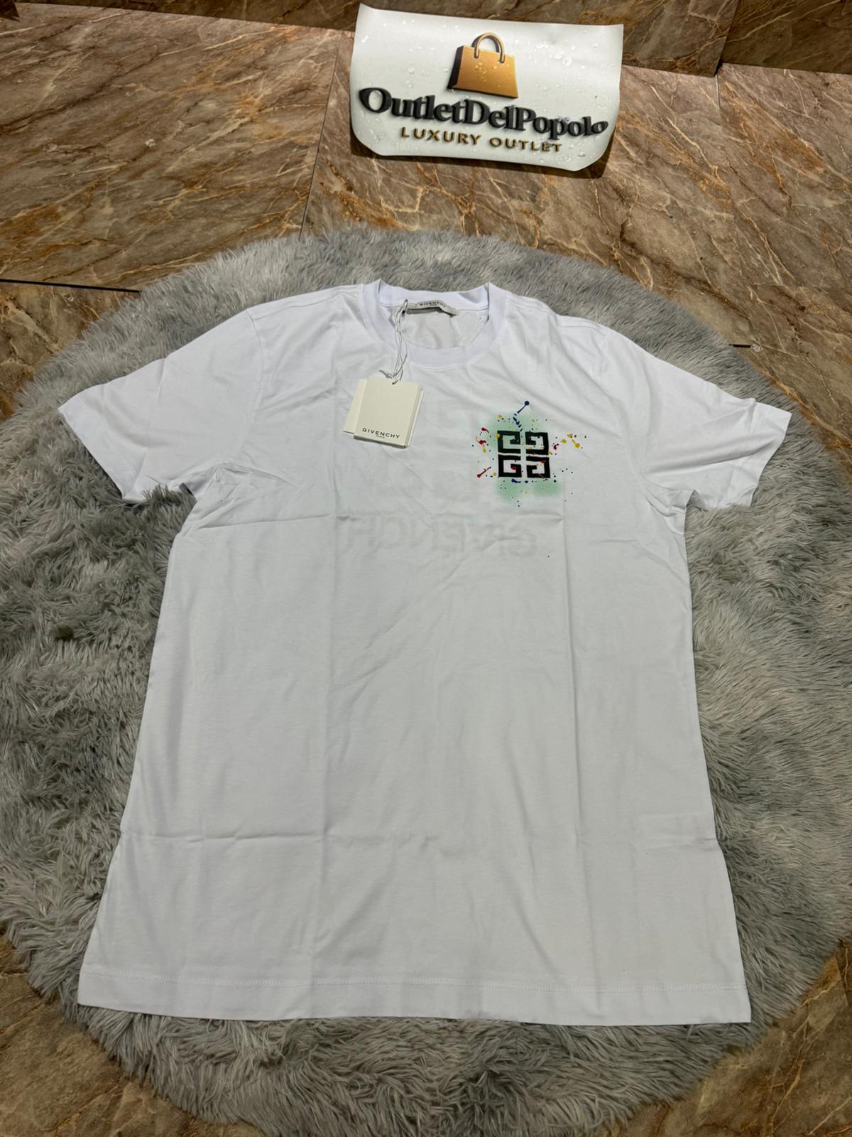 T-Shirt Givenchy Bianco e Verde
