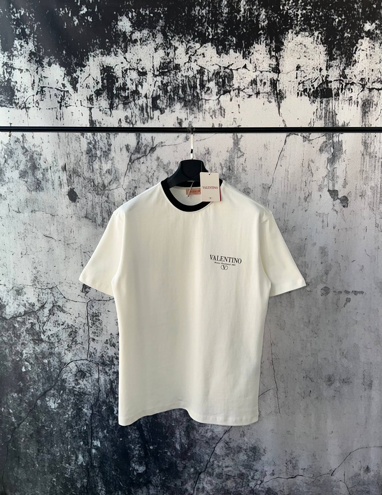 T-Shirt Valentino Collo Bicolore