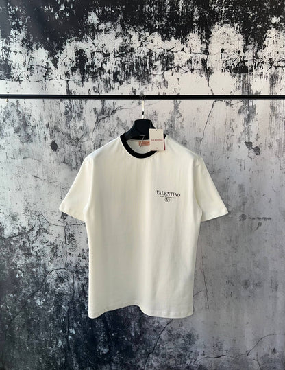 T-Shirt Valentino Collo Bicolore