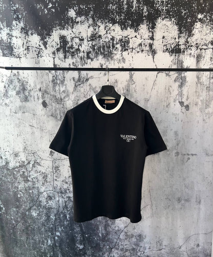T-Shirt Valentino Collo Bicolore