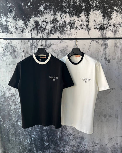 T-Shirt Valentino Collo Bicolore