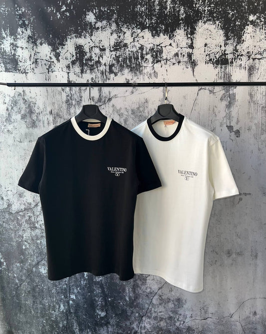 T-Shirt Valentino Collo Bicolore