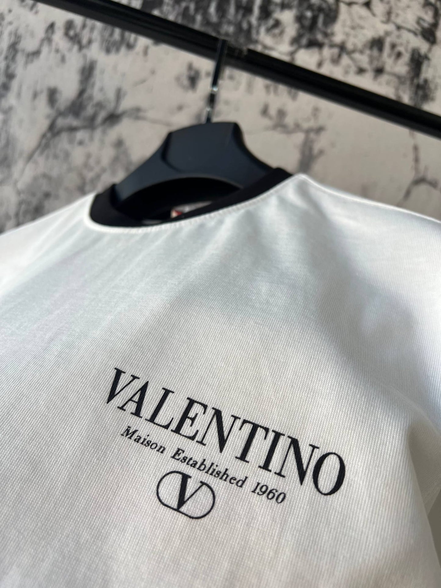 T-Shirt Valentino Collo Bicolore