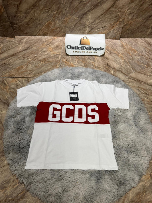 T-Shirt Gcds Bianca e Rossa 2026