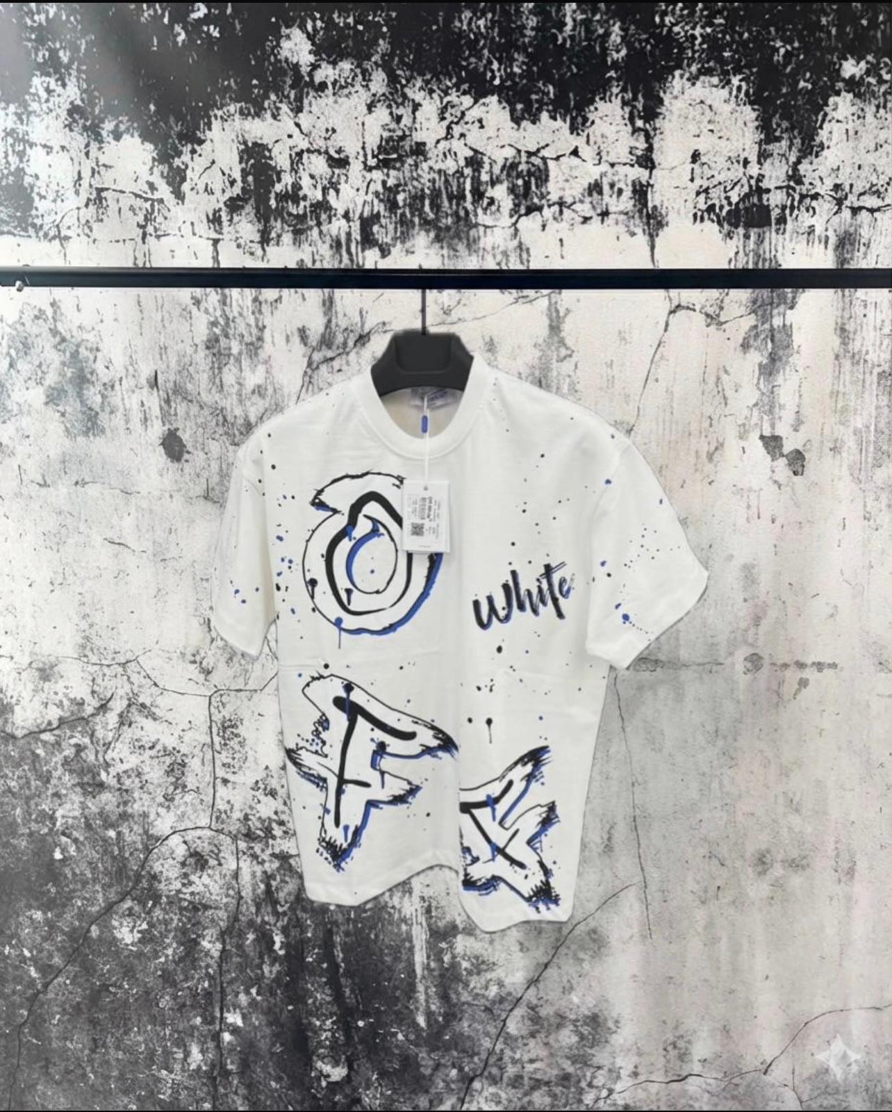 T- Shirt Off Whitte Spray Blue 2025/2026