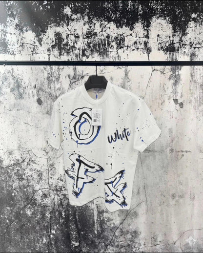 T- Shirt Off Whitte Spray Blue 2025/2026