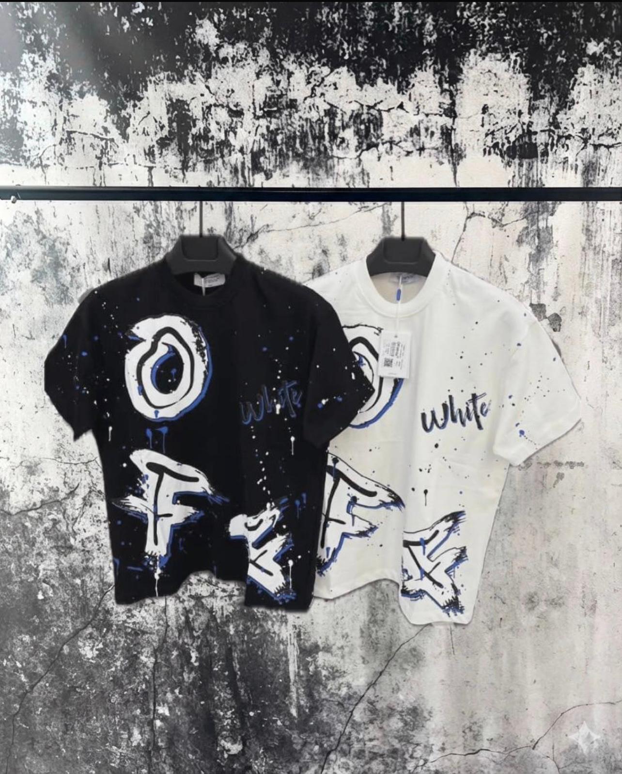 T- Shirt Off Whitte Spray Blue 2025/2026