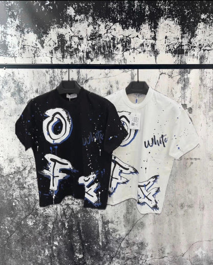 T- Shirt Off Whitte Spray Blue 2025/2026