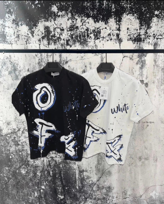 T- Shirt Off Whitte Spray Blue 2025/2026