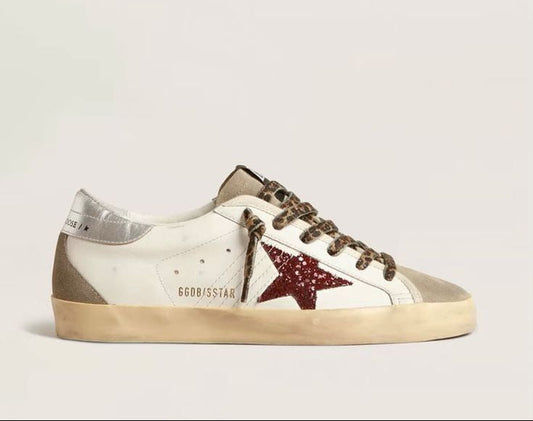 Golden Goose Brown And Star Red